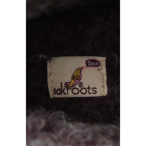 The Sak Sakroots Womens 10 Gray Jayla Boots Lace Up Booties Owl Felt Boucle NEW - Picture 10 of 12